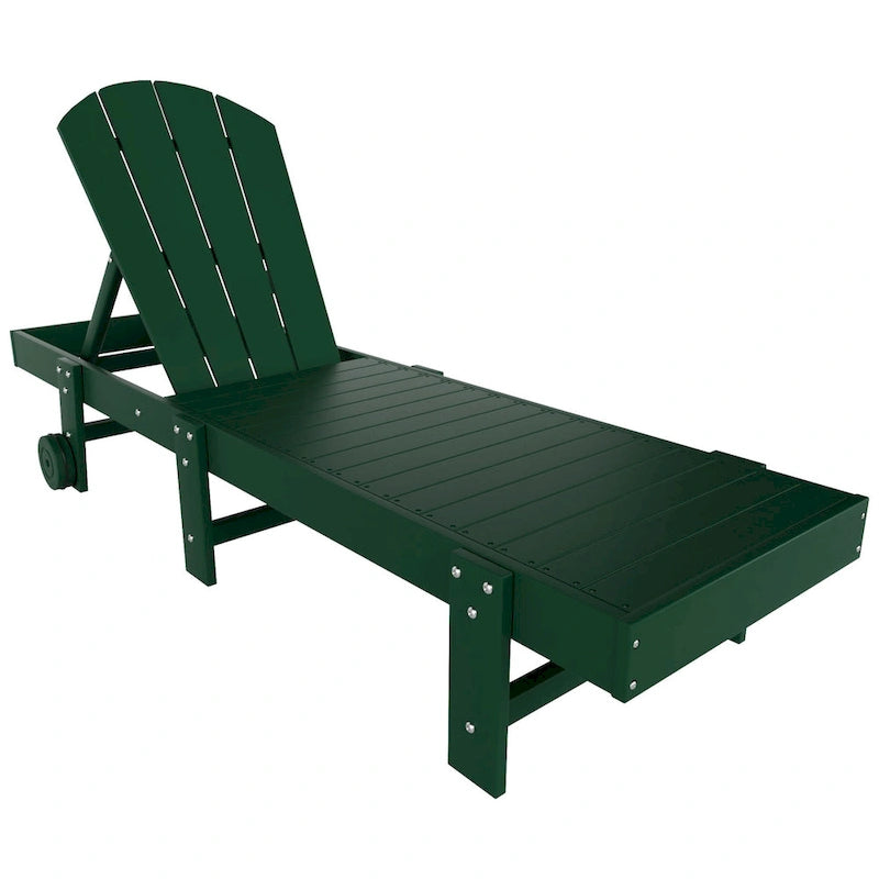Polytrends Laguna Hdpe All Weather Outdoor Patio Pool Reclining Armless Chaise Lounge (2-Piece Set)