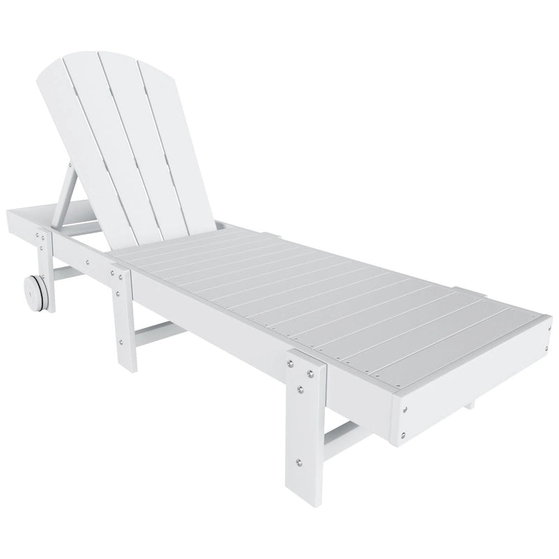 Polytrends Laguna Hdpe All Weather Outdoor Patio Pool Reclining Armless Chaise Lounge (2-Piece Set)