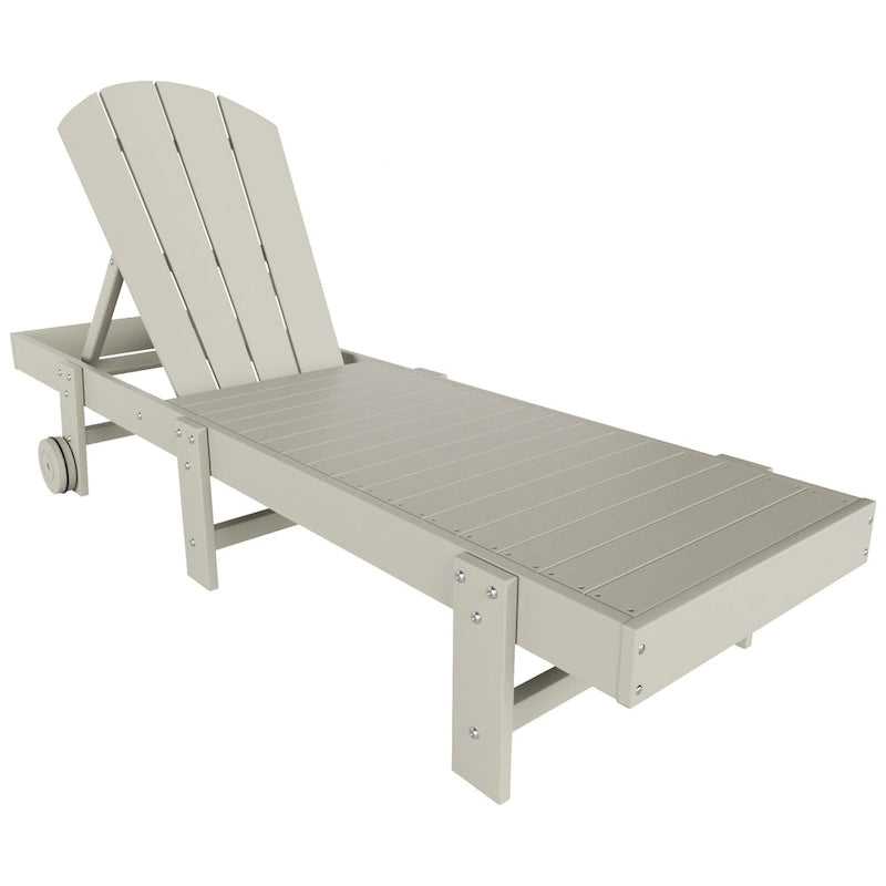 Polytrends Laguna Hdpe All Weather Outdoor Patio Pool Reclining Armless Chaise Lounge (2-Piece Set)