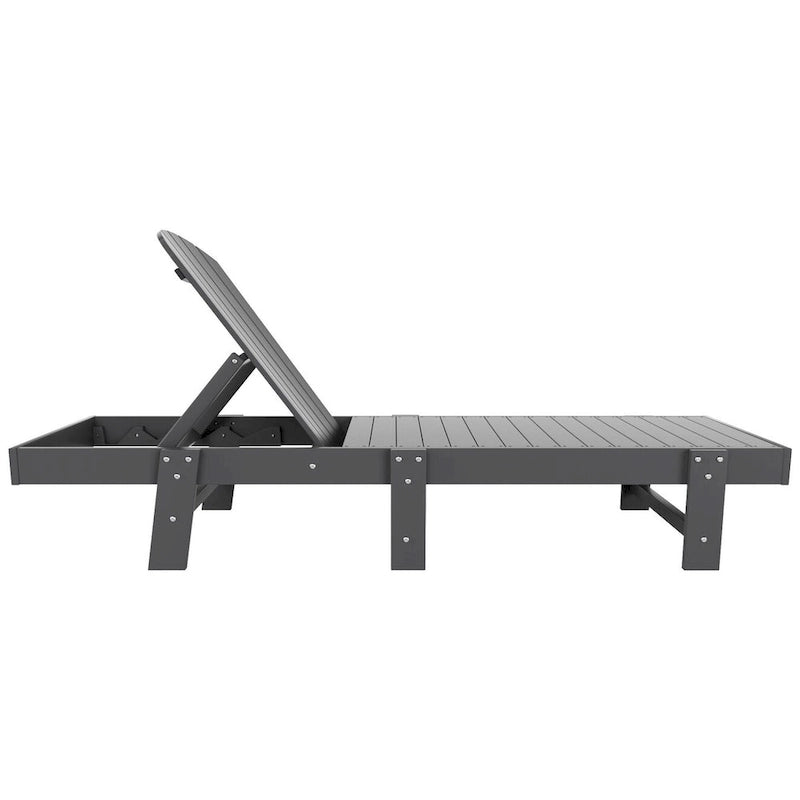 Polytrends Altura Armless Poly Eco-Friendly All Weather Reclining Chaise Lounge (Set of 2)