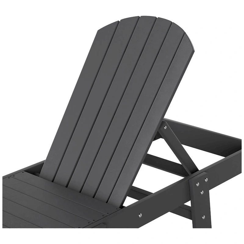 Polytrends Altura Armless Poly Eco-Friendly All Weather Reclining Chaise Lounge (Set of 2)
