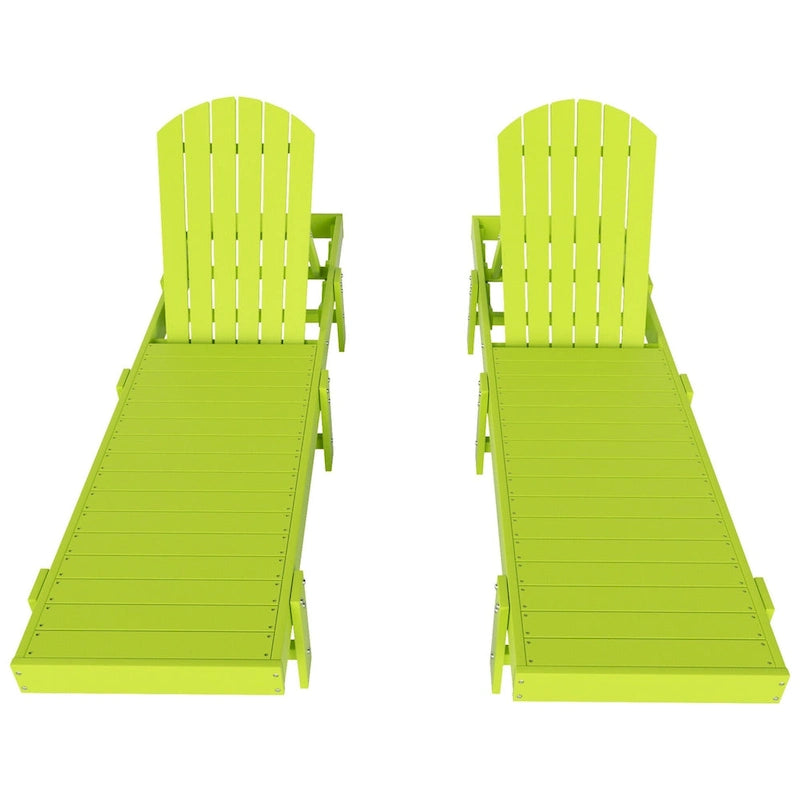 Polytrends Altura Armless Poly Eco-Friendly All Weather Reclining Chaise Lounge (Set of 2)