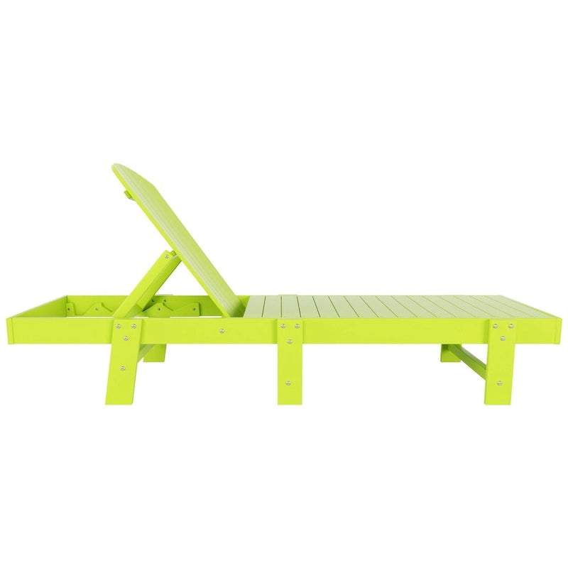 Polytrends Altura Armless Poly Eco-Friendly All Weather Reclining Chaise Lounge (Set of 2)