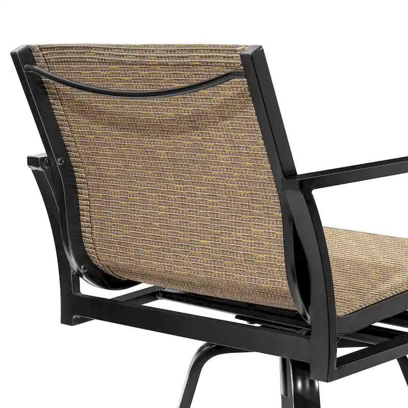 VredHom Outdoor Aluminum Swivel Bar Stools (Set of 2)