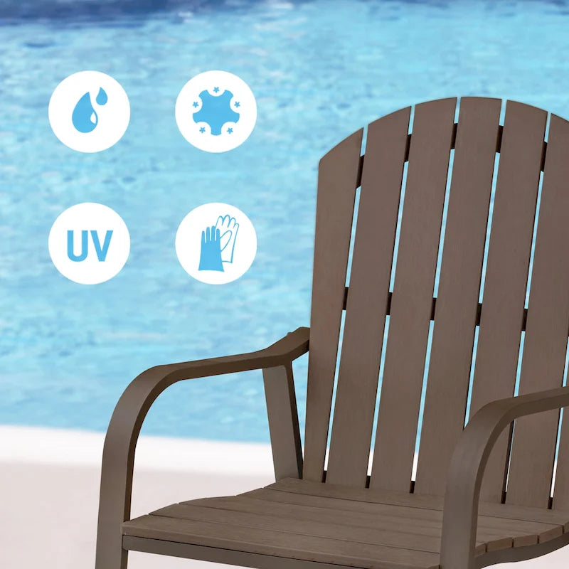 VredHom Outdoor Patio Aluminum Bar Stools Chairs (Set of 4)