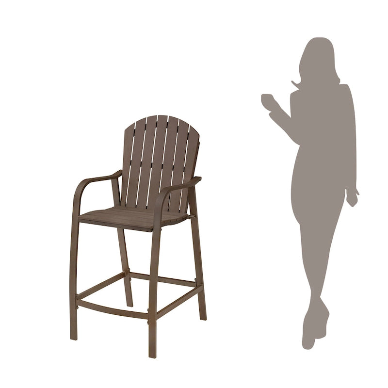 VredHom Outdoor Patio Aluminum Bar Stools Chairs (Set of 4)