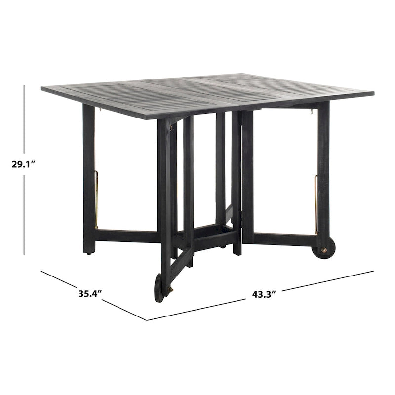 SAFAVIEH Outdoor Brandy 5-Piece Outdoor Dining Table Set - 43Wx35Dx29H