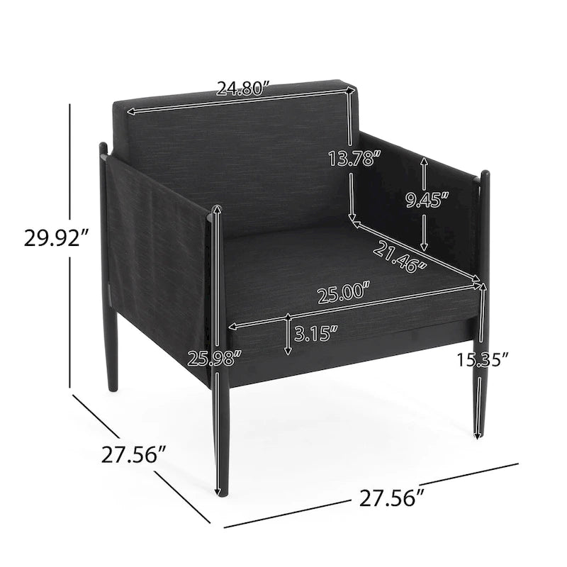 Dawson Outdoor Aluminum Club Chair with Cushions by Christopher Knight Home