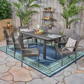 Hayes Outdoor 9 Piece Wood and Wicker Expandable Dining Set by Christopher Knight Home