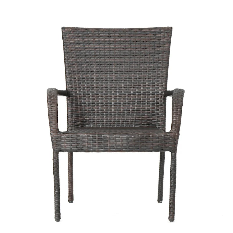 Hayes Outdoor 9 Piece Wood and Wicker Expandable Dining Set by Christopher Knight Home