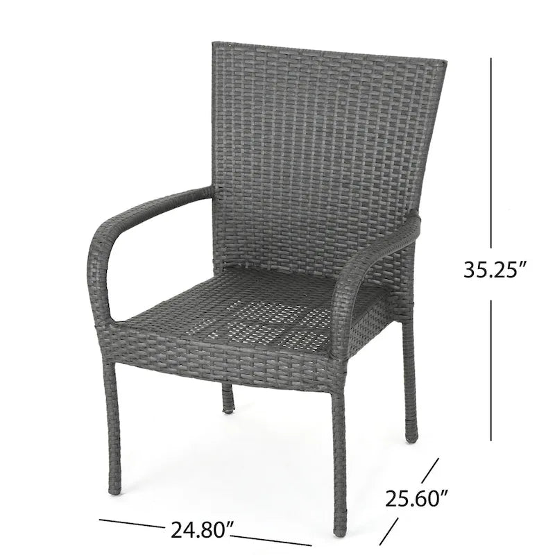 Hayes Outdoor 9 Piece Wood and Wicker Expandable Dining Set by Christopher Knight Home