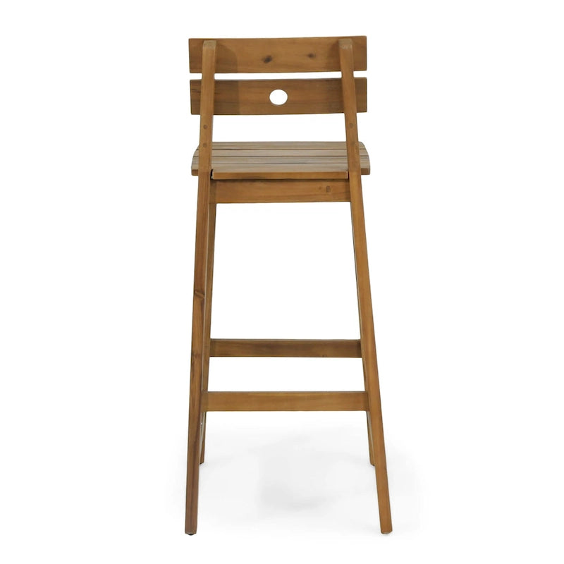 Ashlyn Outdoor Acacia Wood Stool (Set of 2) by Christopher Knight Home - 17.00  L x 20.25  W x 40.50  H