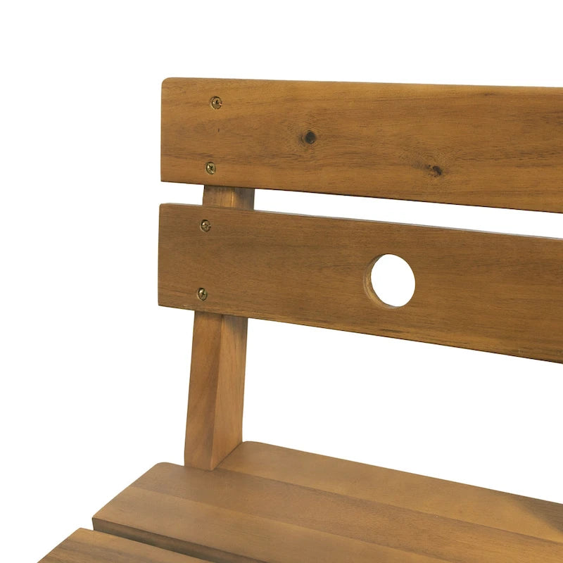 Ashlyn Outdoor Acacia Wood Stool (Set of 2) by Christopher Knight Home - 17.00  L x 20.25  W x 40.50  H