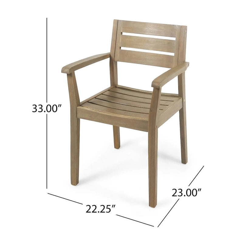 Stamford Outdoor 3 Piece Acacia Wood Bistro Set with Cross Legged Bistro Table by Christopher Knight Home