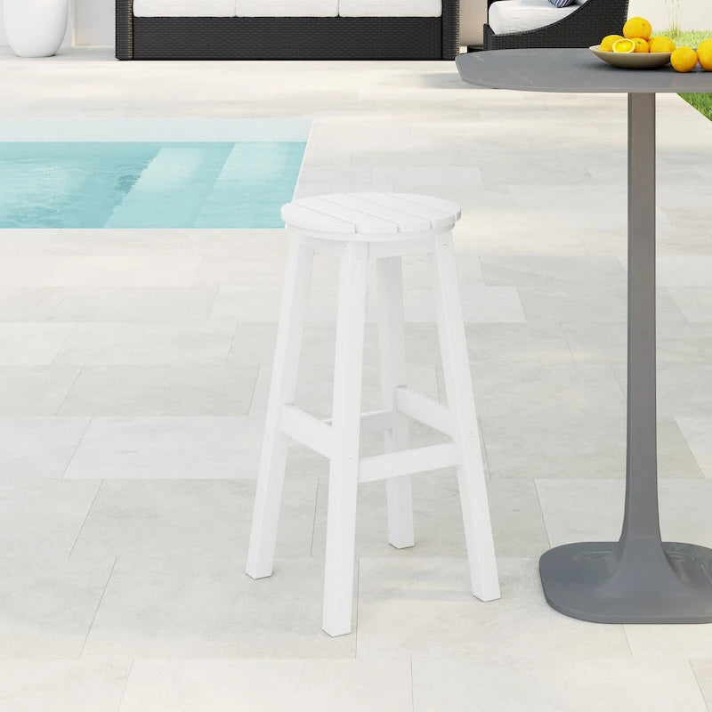 Polytrends Laguna Hdpe All Weather Outdoor Patio 29  Round Bar Stool