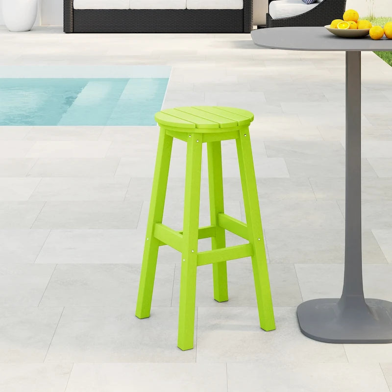 Polytrends Laguna Hdpe All Weather Outdoor Patio 29  Round Bar Stool