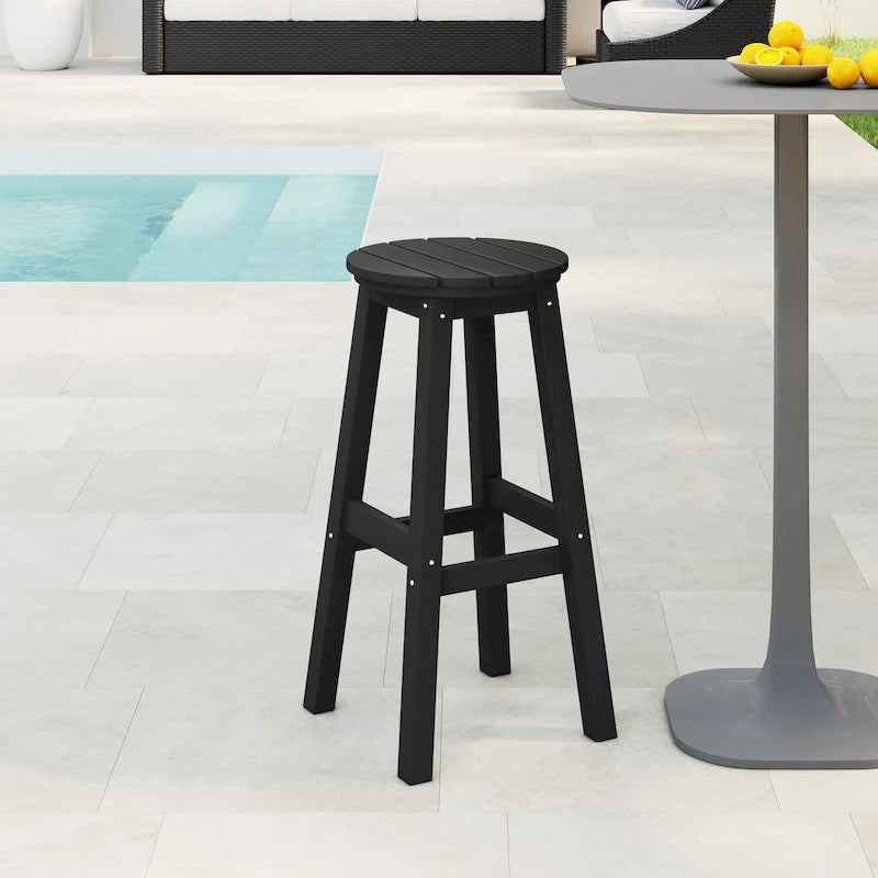 Polytrends Laguna Hdpe All Weather Outdoor Patio 29  Round Bar Stool