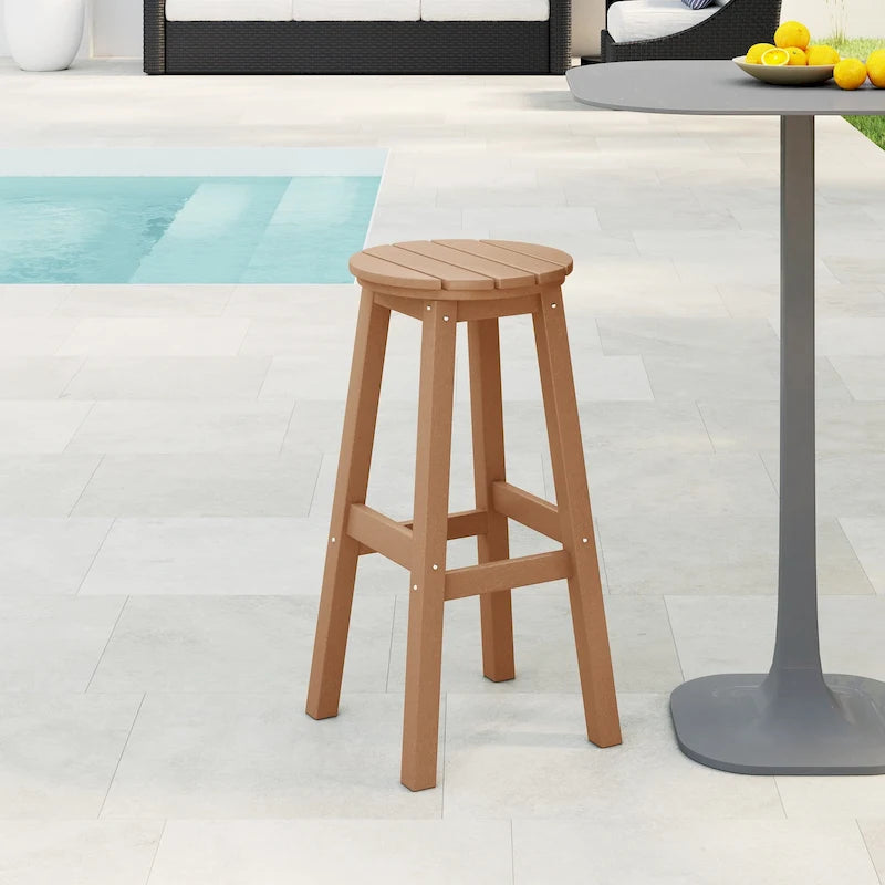 Polytrends Laguna Hdpe All Weather Outdoor Patio 29  Round Bar Stool