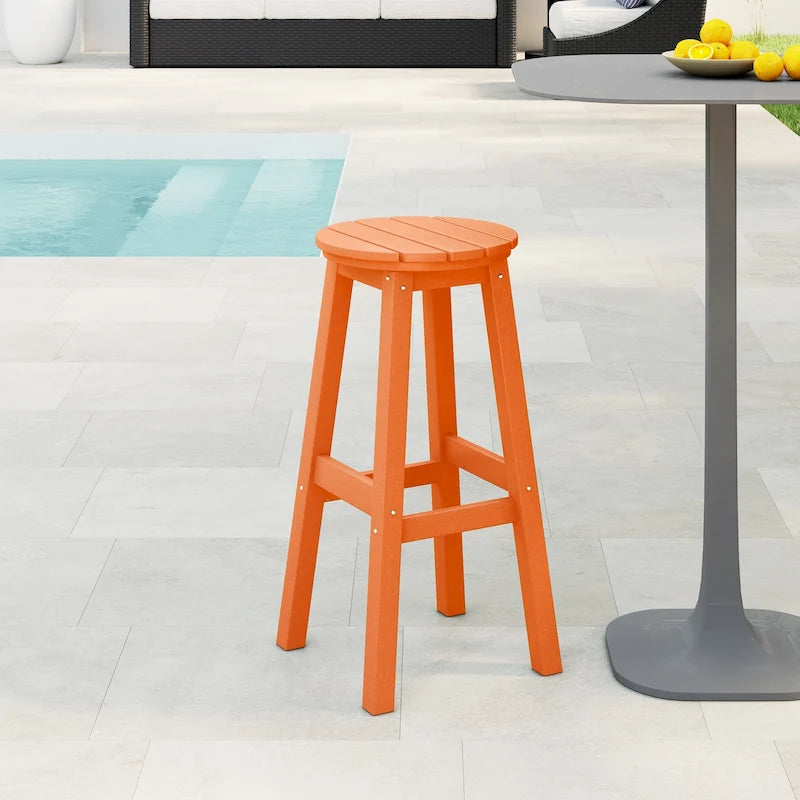 Polytrends Laguna Hdpe All Weather Outdoor Patio 29  Round Bar Stool