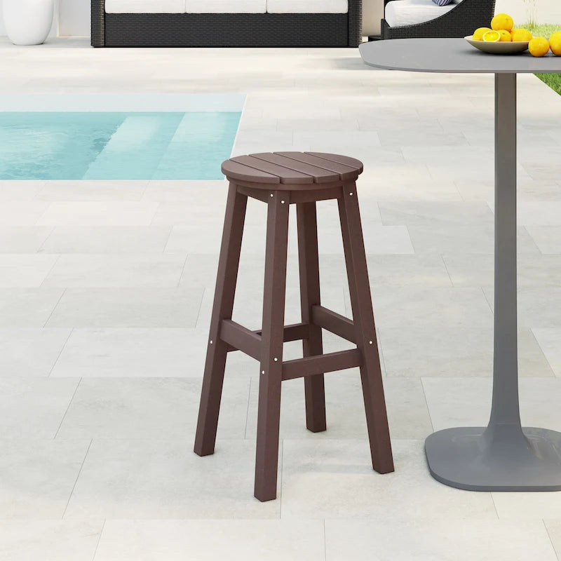 Polytrends Laguna Hdpe All Weather Outdoor Patio 29  Round Bar Stool