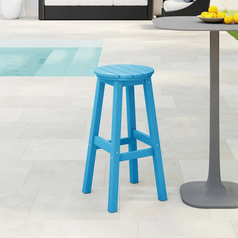 Polytrends Laguna Hdpe All Weather Outdoor Patio 29  Round Bar Stool