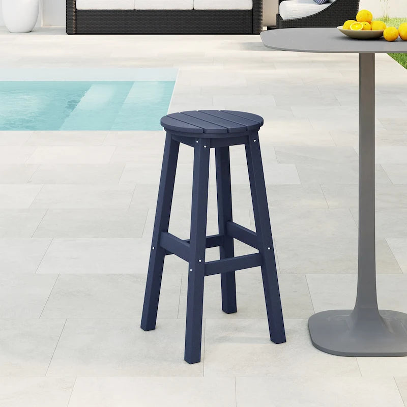 Polytrends Laguna Hdpe All Weather Outdoor Patio 29  Round Bar Stool