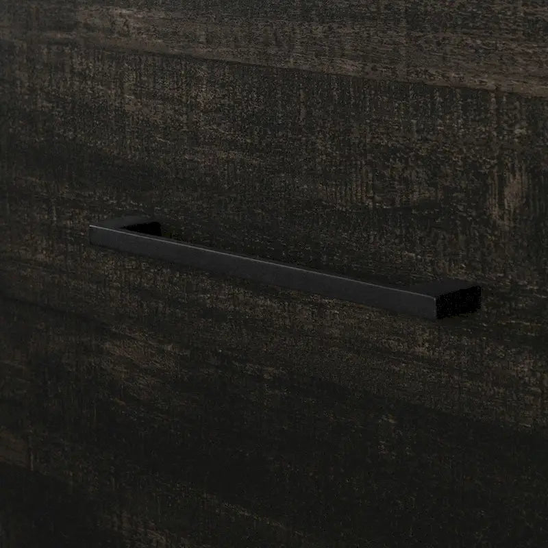 Farmhouse Style 6-Drawer Double Dresser – Rubbed Black / White Pine