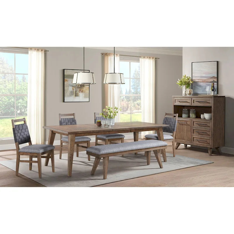 Extendable Dining Table with Self-Storing Leaf – Mocha, Seats 4