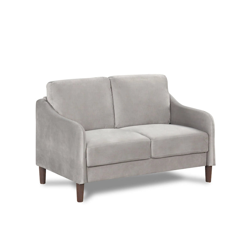 Grey Velvet Loveseat – 2-Seat, 52"