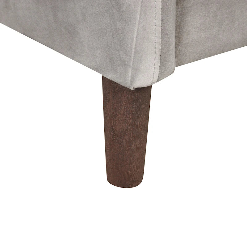 Grey Velvet Loveseat – 2-Seat, 52"