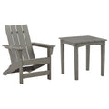 Signature Design by Ashley Visola Gray Outdoor Adirondack Chair and End Table - 31 W x 33 D x 37 H