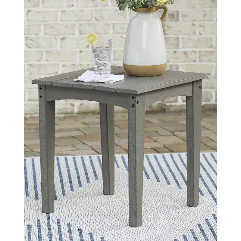 Signature Design by Ashley Visola Gray Outdoor Adirondack Chair and End Table - 31 W x 33 D x 37 H
