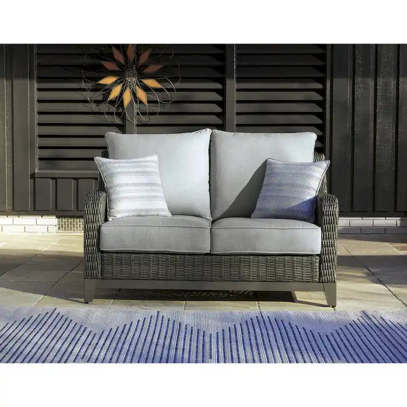 Signature Design by Ashley Elite Park Outdoor Loveseat - 57 W x 36 D x 33 H