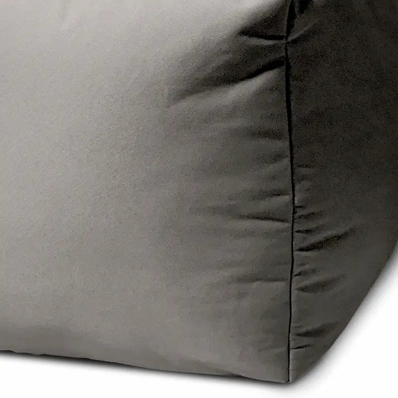 HomeRoots 17  Cool Steely Silver Gray Solid Color Indoor Outdoor Pouf Cover - 17' X '17' X '1