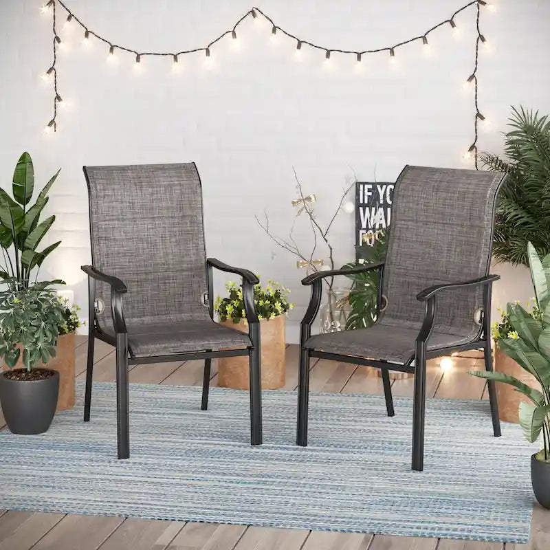MAISON ARTS Patio Dining Chairs Set of 2