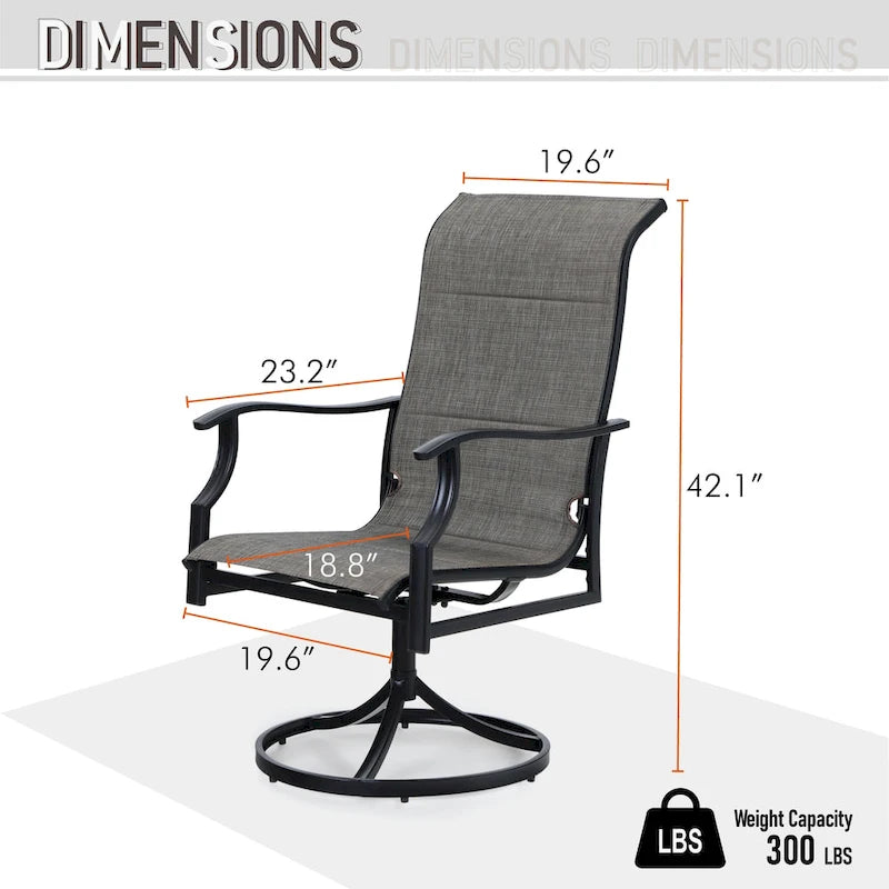 MAISON ARTS Patio Dining Chairs Set of 2
