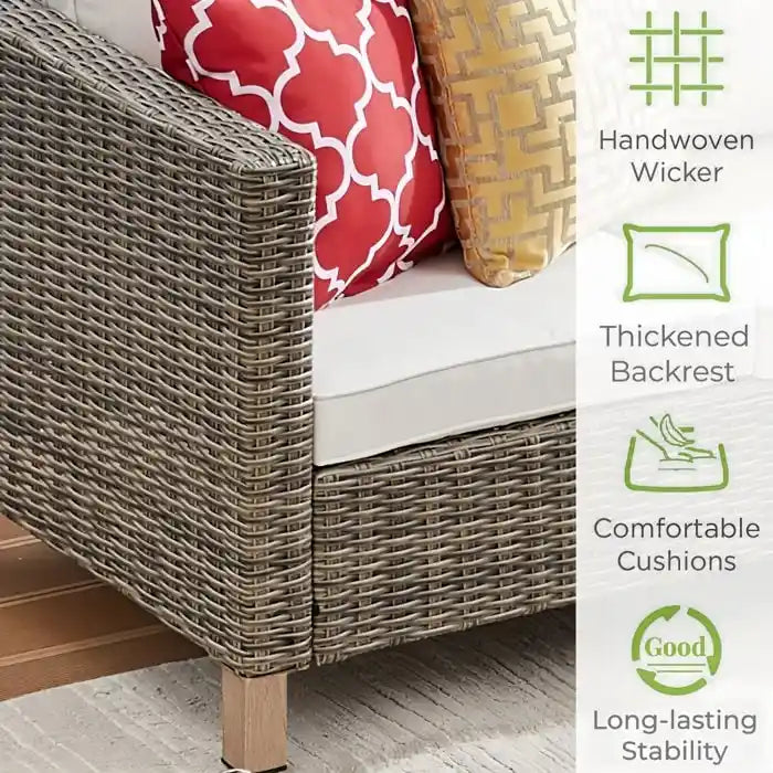 6 Piece Sectional Seating Group with Cushions