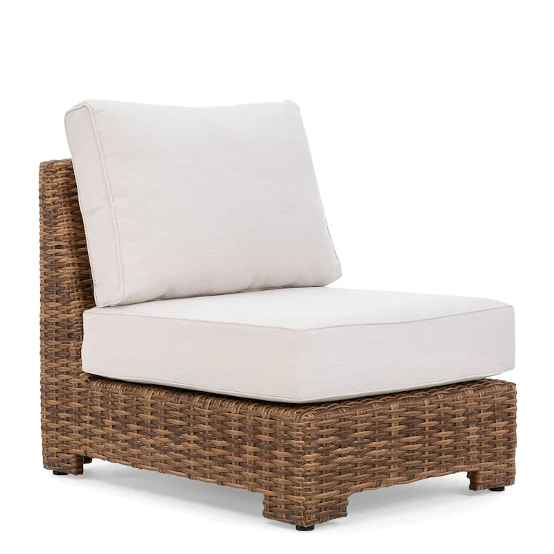 Nico Sunbrella Armless Center, Natural Teak