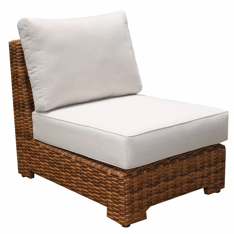 Nico Sunbrella Armless Center, Natural Teak