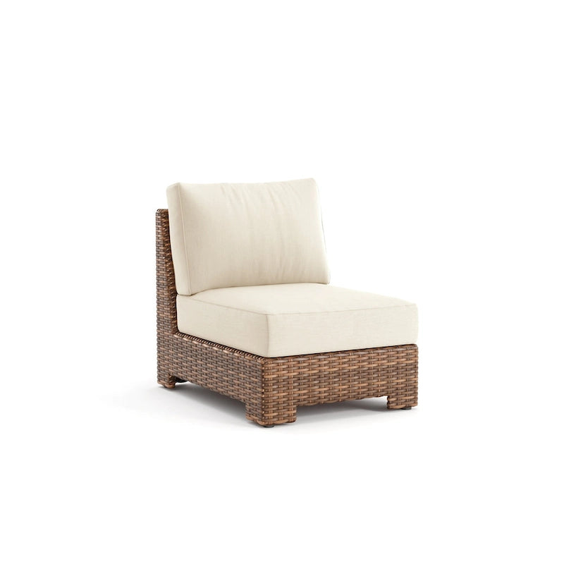 Nico Sunbrella Armless Center, Natural Teak