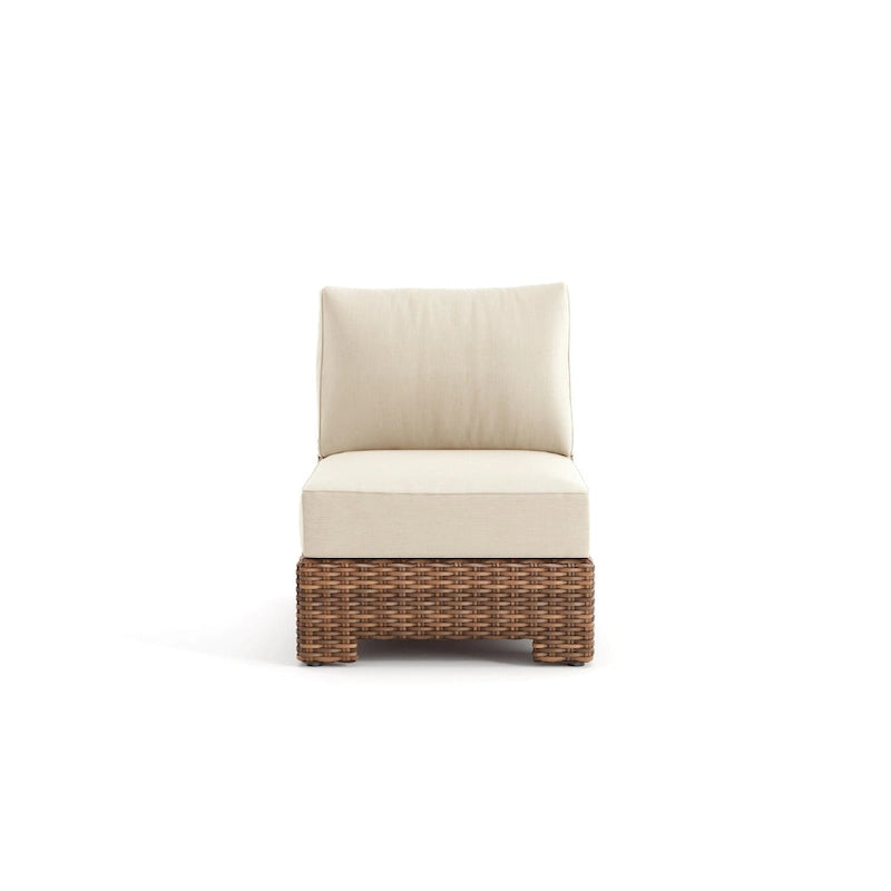 Nico Sunbrella Armless Center, Natural Teak