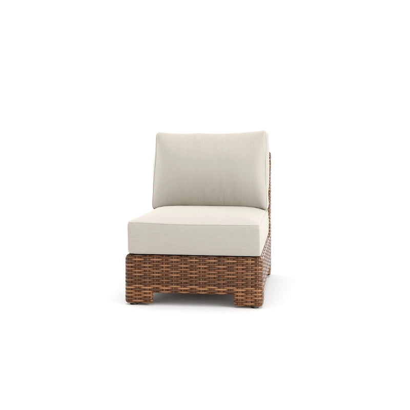Nico Sunbrella Armless Center, Natural Teak