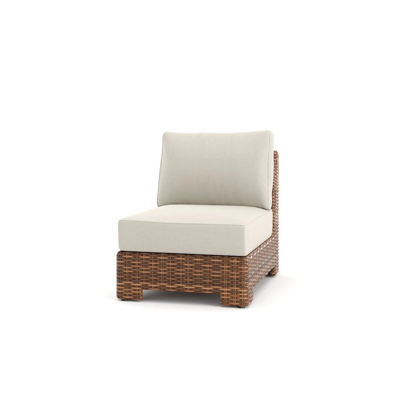 Nico Sunbrella Armless Center, Natural Teak