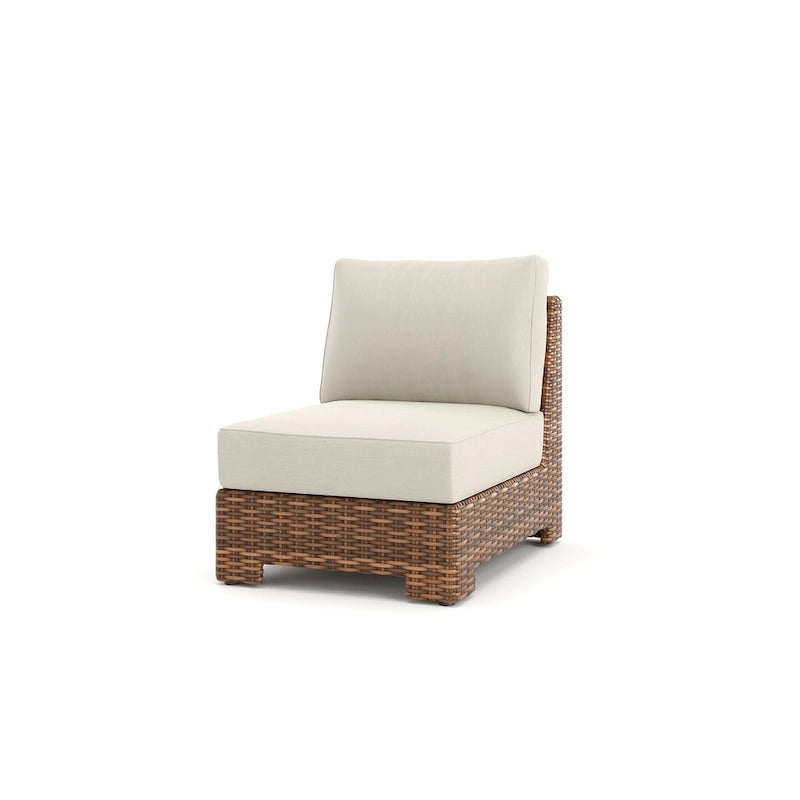 Nico Sunbrella Armless Center, Natural Teak