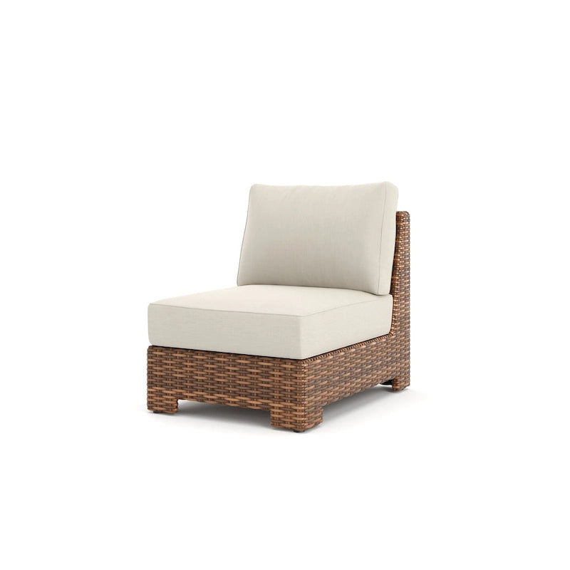 Nico Sunbrella Armless Center, Natural Teak