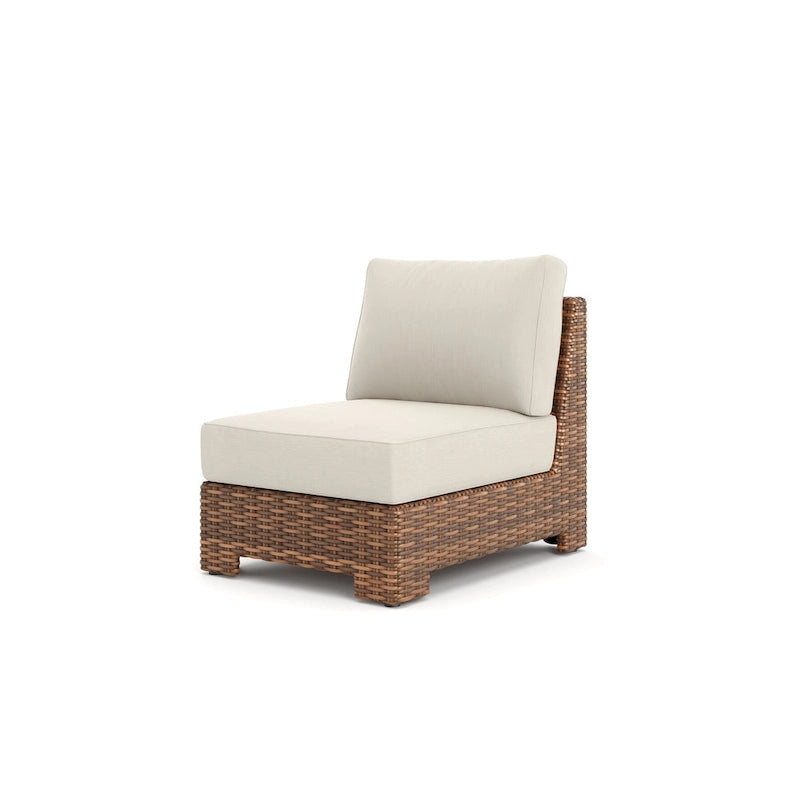 Nico Sunbrella Armless Center, Natural Teak