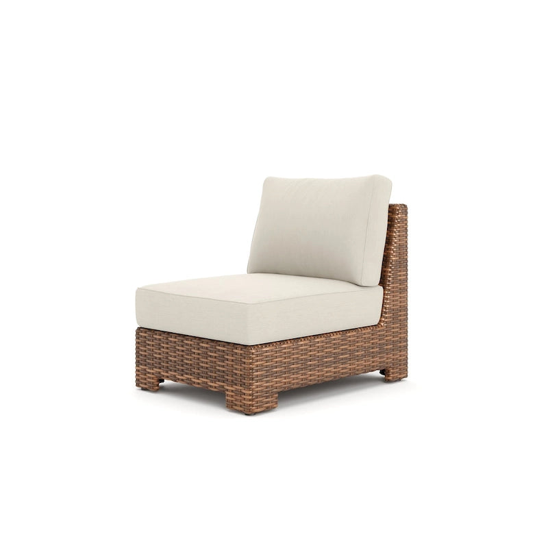 Nico Sunbrella Armless Center, Natural Teak