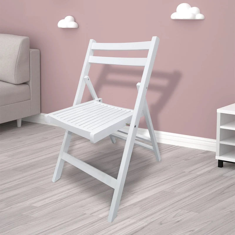 Furniture Slatted Wood Folding Special Event Chair,Set of 4