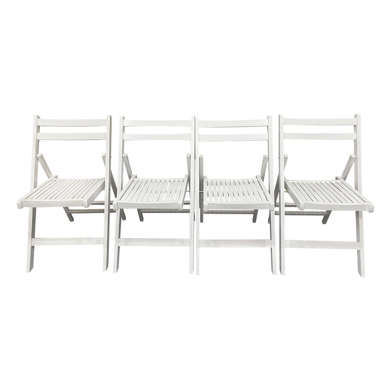 Furniture Slatted Wood Folding Special Event Chair,Set of 4