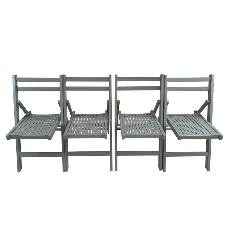 Furniture Slatted Wood Folding Special Event Chair,Set of 4